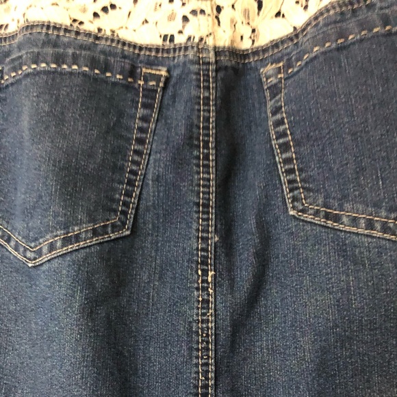 Cato lace detail jean skirt - Picture 3 of 7